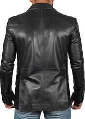 Men’s Black Real Leather Blazer | Lambskin Casual Jacket
