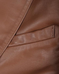 Men’s Brown Real Leather Blazer | Lambskin Casual Jacket