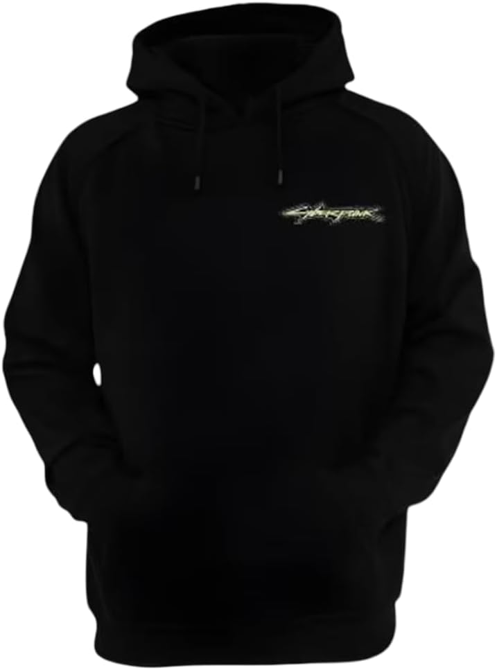 Men’s Black Cyberpunk Samurai Leather Bomber Jacket with Hood – Gaming Cosplay