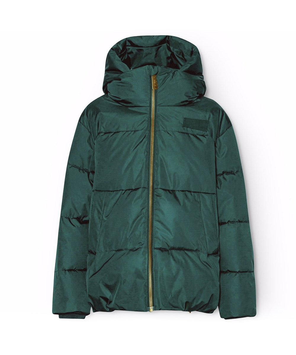 Petrol Green Winter Puffer Jacket – Recycled Polyester