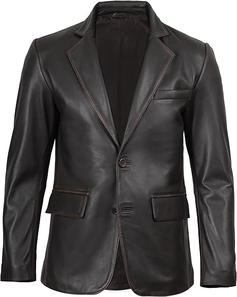 Men’s Ruboff Real Leather Blazer | Lambskin Casual Jacket