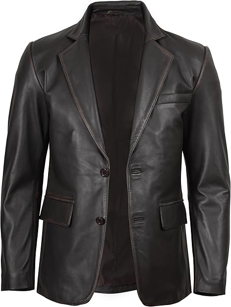 Men’s Ruboff Real Leather Blazer | Lambskin Casual Jacket