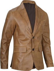 Men’s Camel Real Leather Blazer | Lambskin Casual Jacket