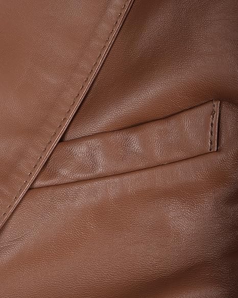 Men’s Brown Real Leather Blazer | Lambskin Casual Jacket