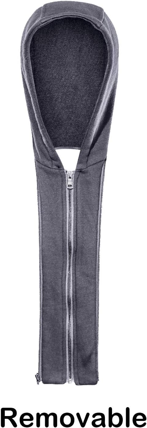 Men’s Warm Black PU Leather Motorcycle Jacket with Removable Hood