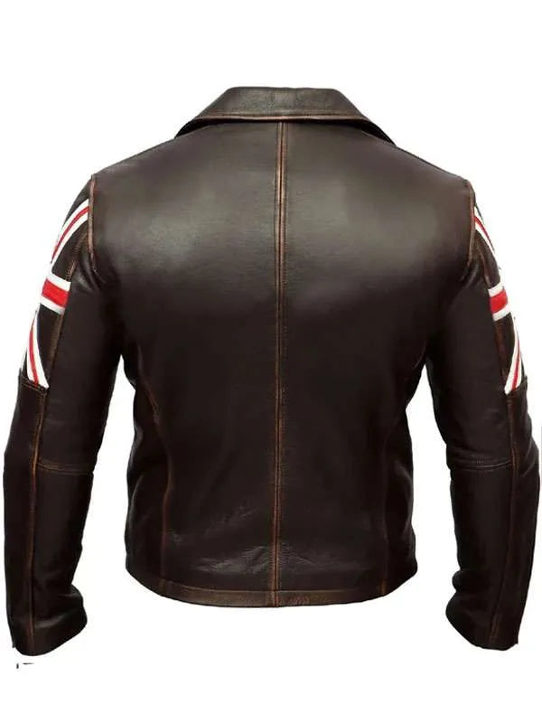 UK Flag Union Jack Moto Leather Jacket