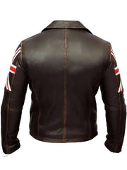 UK Flag Union Jack Moto Leather Jacket