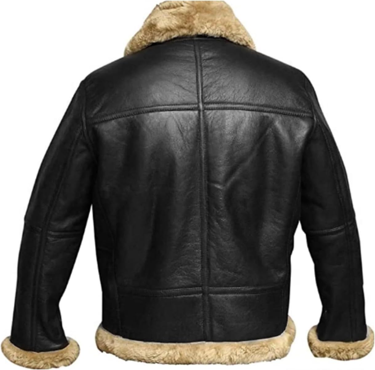 Men’s Black Shearling Aviator Jacket | Fleece Lined Coat