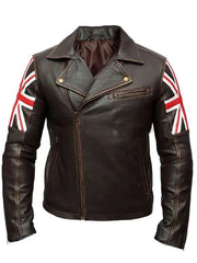 UK Flag Union Jack Moto Leather Jacket